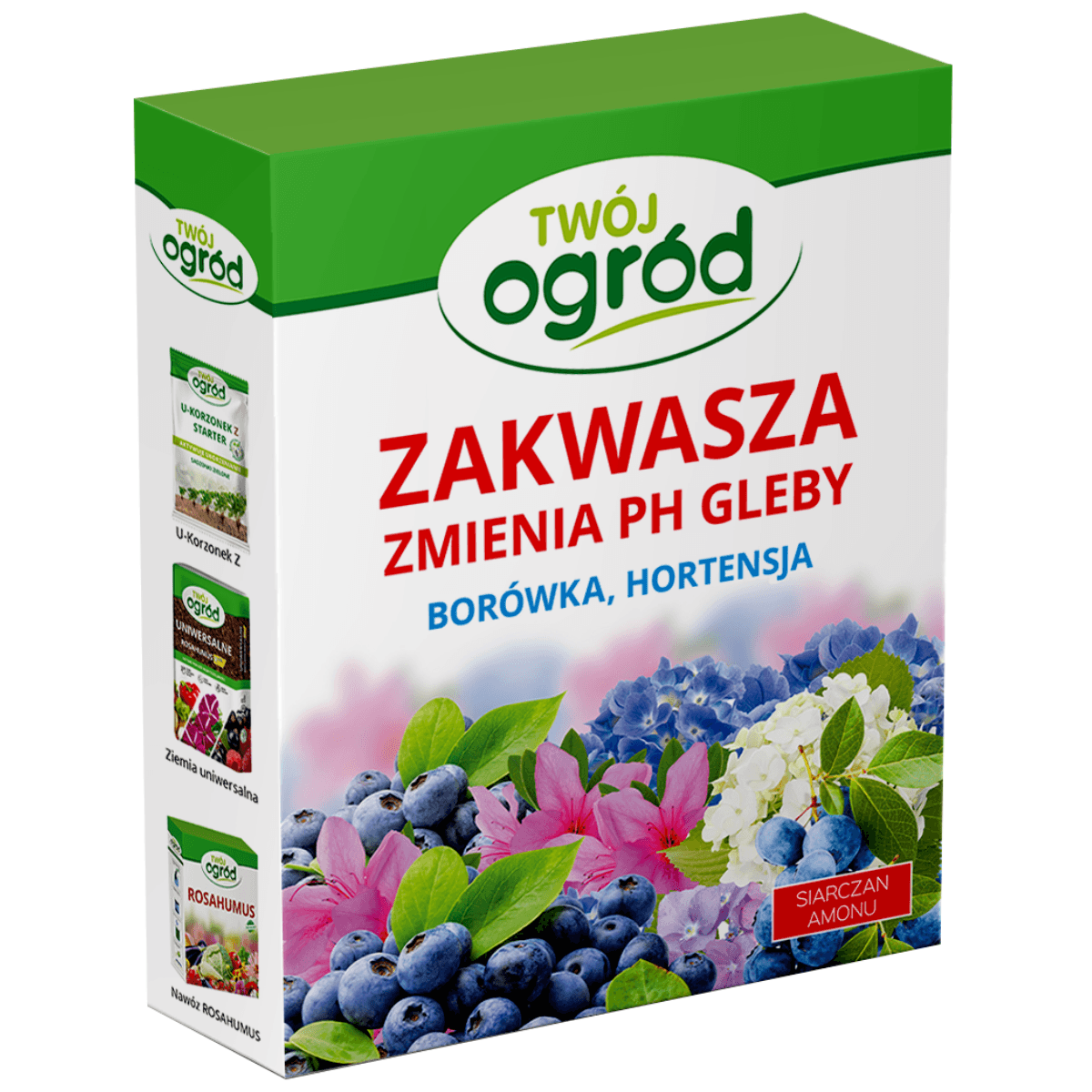 Nawóz do borówek i hortensji 1kg Twój Ogród - zmienia pH gleby (Siarczan amonu)