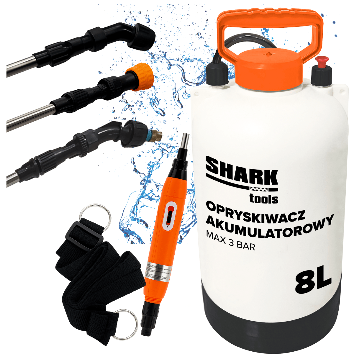 Opryskiwacz akumulatorowy 8l - elektryczny Shark Tools