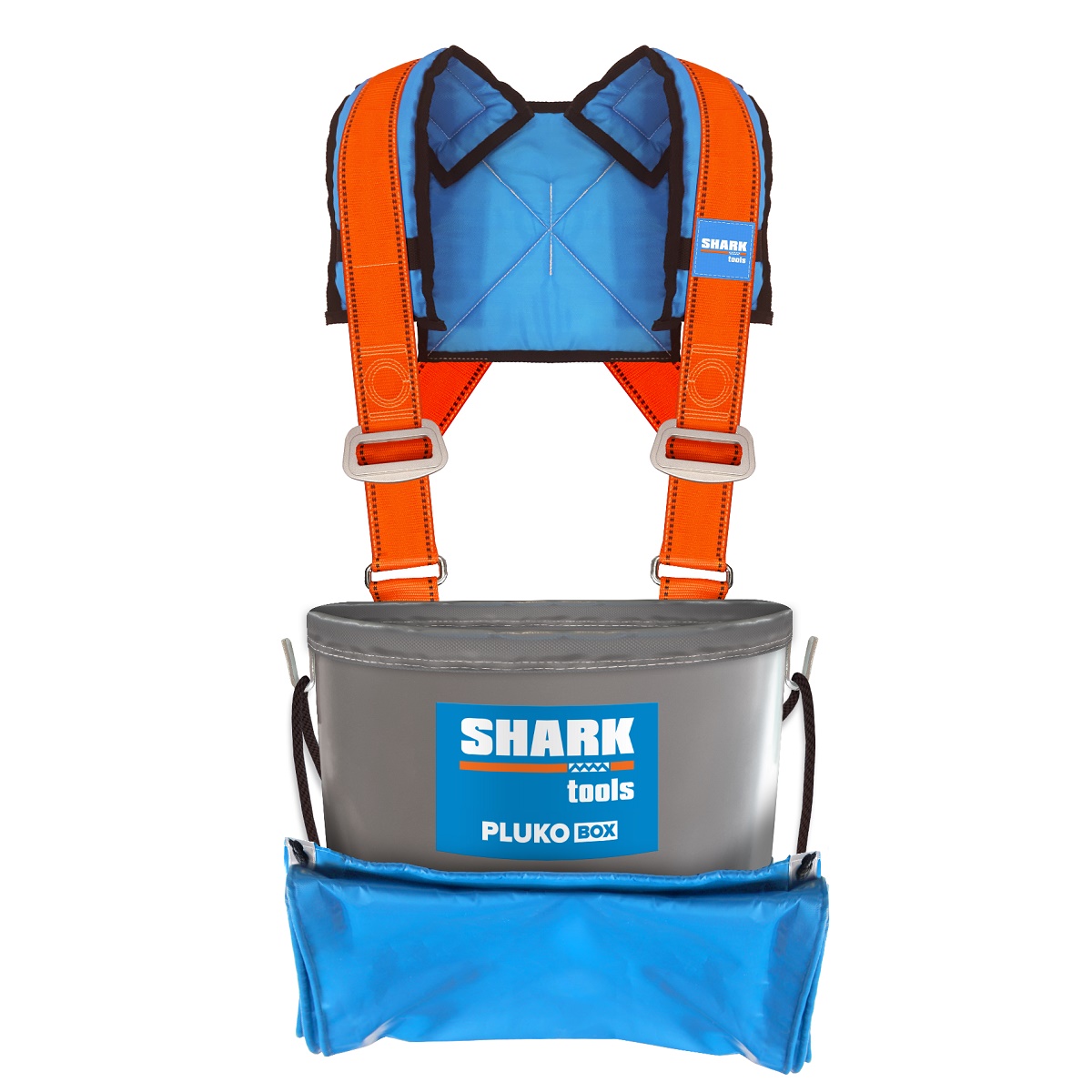 Pluko Box z szelkami (Shark) 10-12 kg - pojemnik do zbioru owoców i warzyw