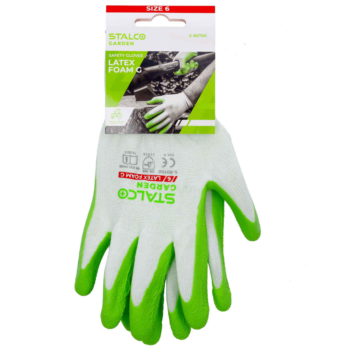 Rękawice ochronne poliestrowe Latex Foam G 6” Stalco  Garden S-80700